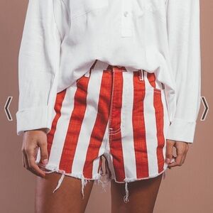 NWOT Show Me Your Mumu Arizona High Waisted Shorts Candy Stripe size 25